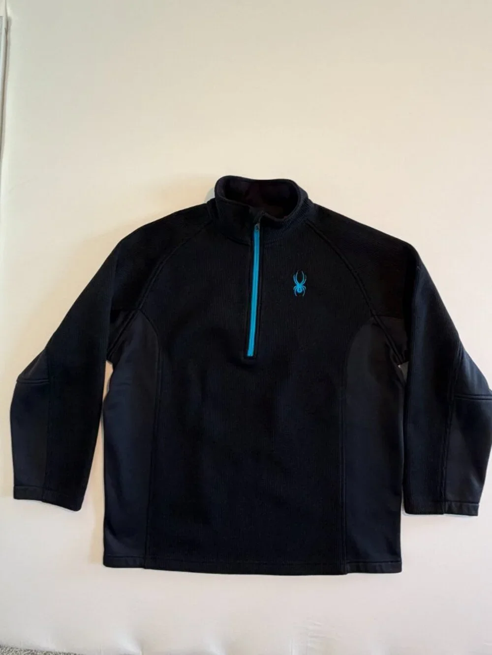 SPYDER Outbound Half Zip Pullover Sweater Jacket Black Large